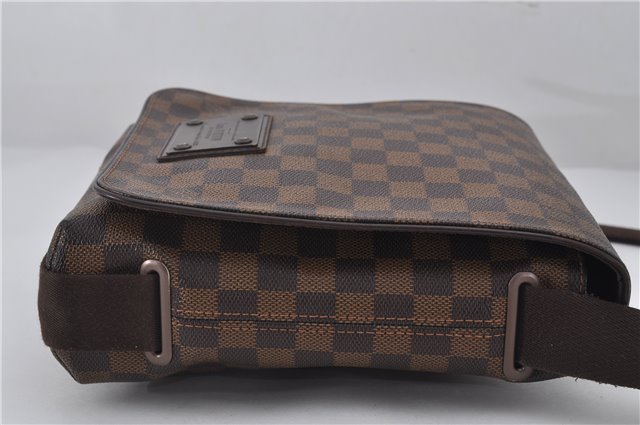 Authentic Louis Vuitton Damier Brooklyn PM Shoulder Cross Bag N51210 LV 0318F