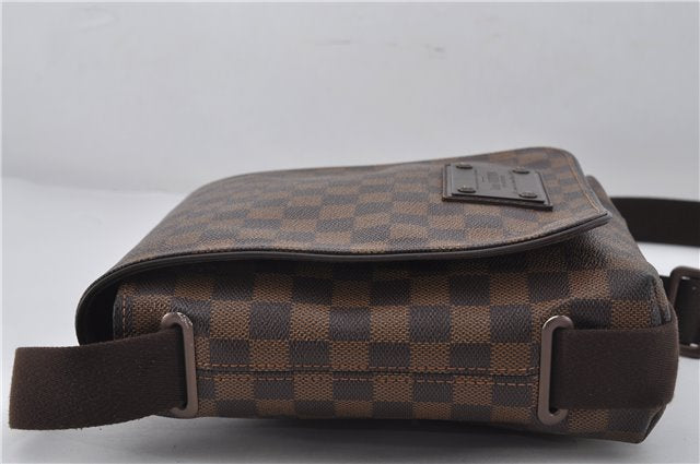 Authentic Louis Vuitton Damier Brooklyn PM Shoulder Cross Bag N51210 LV 0318F