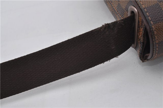 Authentic Louis Vuitton Damier Brooklyn PM Shoulder Cross Bag N51210 LV 0318F