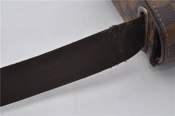 Authentic Louis Vuitton Damier Brooklyn PM Shoulder Cross Bag N51210 LV 0318F