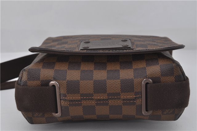 Authentic Louis Vuitton Damier Brooklyn PM Shoulder Cross Bag N51210 LV 0318F