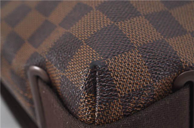 Authentic Louis Vuitton Damier Brooklyn PM Shoulder Cross Bag N51210 LV 0318F