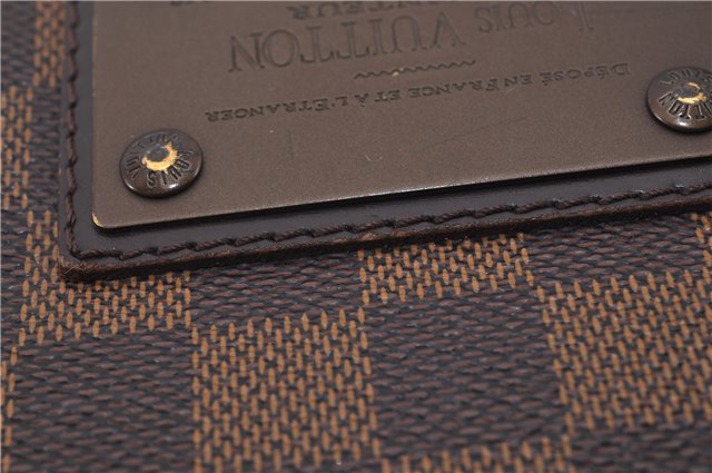 Authentic Louis Vuitton Damier Brooklyn PM Shoulder Cross Bag N51210 LV 0318F