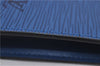 Authentic Louis Vuitton Epi Pochette Accessoires Pouch Blue M52945 LV 0319F