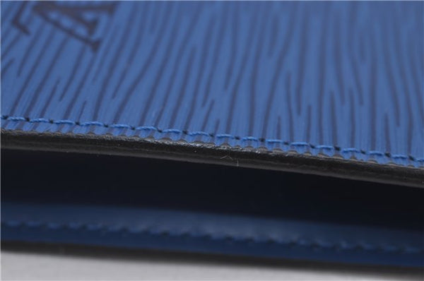 Authentic Louis Vuitton Epi Pochette Accessoires Pouch Blue M52945 LV 0319F