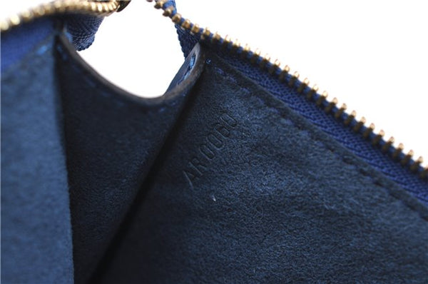 Authentic Louis Vuitton Epi Pochette Accessoires Pouch Blue M52945 LV 0319F