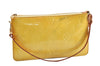 Authentic Louis Vuitton Vernis Lexington Hand Bag Pouch Yellow M91058 LV 0319G