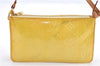 Authentic Louis Vuitton Vernis Lexington Hand Bag Pouch Yellow M91058 LV 0319G