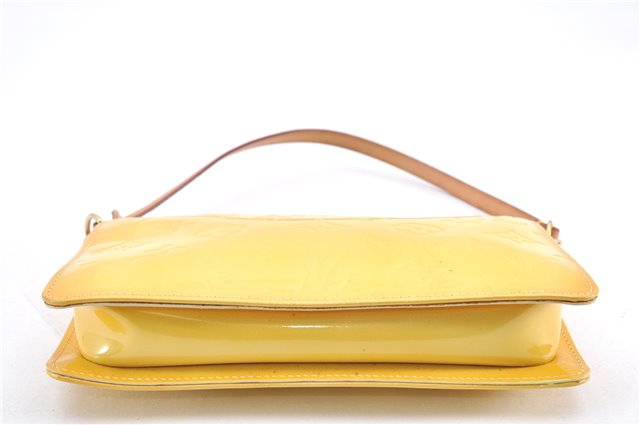 Authentic Louis Vuitton Vernis Lexington Hand Bag Pouch Yellow M91058 LV 0319G