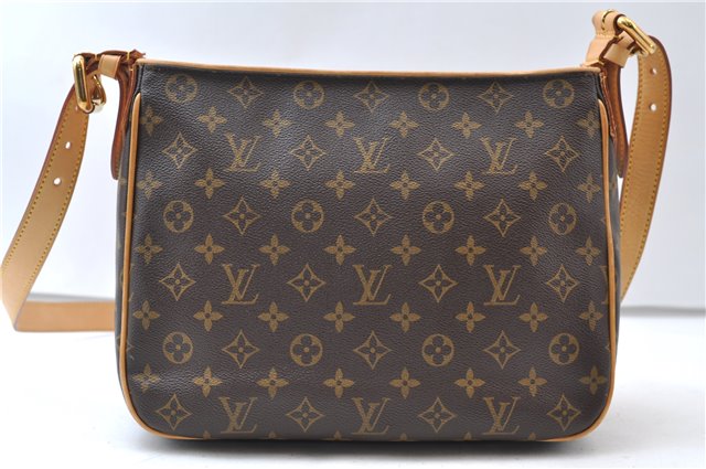 Authentic Louis Vuitton Monogram Hudson GM Shoulder Cross Bag M40045 LV 0320F