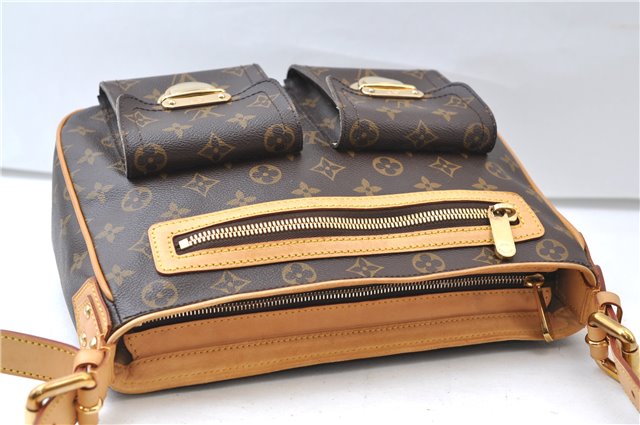 Authentic Louis Vuitton Monogram Hudson GM Shoulder Cross Bag M40045 LV 0320F