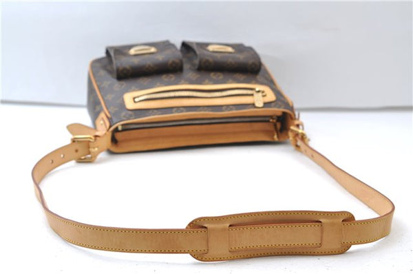 Authentic Louis Vuitton Monogram Hudson GM Shoulder Cross Bag M40045 LV 0320F