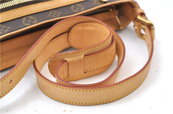 Authentic Louis Vuitton Monogram Hudson GM Shoulder Cross Bag M40045 LV 0320F