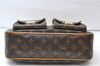 Authentic Louis Vuitton Monogram Hudson GM Shoulder Cross Bag M40045 LV 0320F