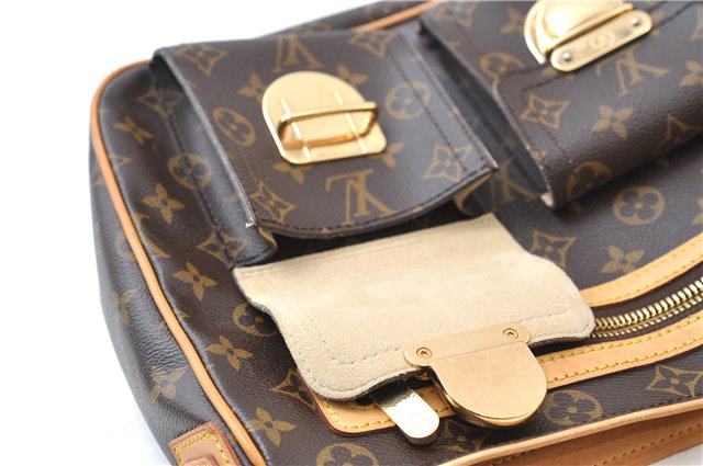 Authentic Louis Vuitton Monogram Hudson GM Shoulder Cross Bag M40045 LV 0320F