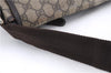 Authentic GUCCI Shoulder Cross Body Bag GG PVC Leather 201725 Brown 0321E