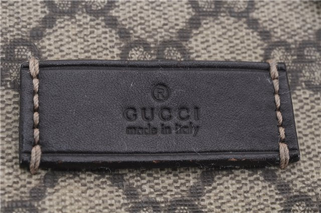 Authentic GUCCI Shoulder Cross Body Bag GG PVC Leather 201725 Brown 0321E