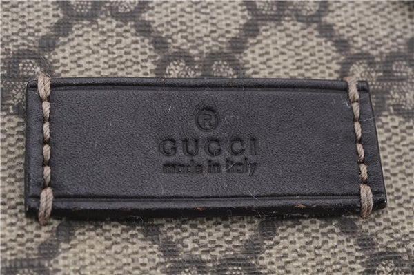Authentic GUCCI Shoulder Cross Body Bag GG PVC Leather 201725 Brown 0321E