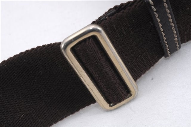 Authentic GUCCI Shoulder Cross Body Bag GG PVC Leather 201725 Brown 0321E