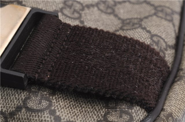 Authentic GUCCI Shoulder Cross Body Bag GG PVC Leather 201725 Brown 0321E