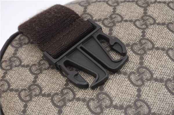 Authentic GUCCI Shoulder Cross Body Bag GG PVC Leather 201725 Brown 0321E