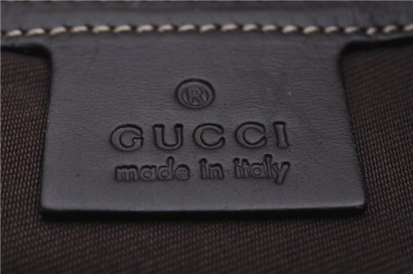 Authentic GUCCI Shoulder Cross Body Bag GG PVC Leather 201725 Brown 0321E