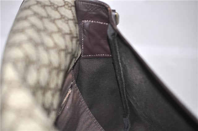 Authentic GUCCI Shoulder Cross Body Bag GG PVC Leather 201725 Brown 0321E