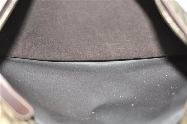 Authentic GUCCI Shoulder Cross Body Bag GG PVC Leather 201725 Brown 0321E