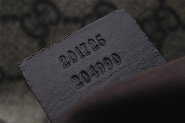 Authentic GUCCI Shoulder Cross Body Bag GG PVC Leather 201725 Brown 0321E