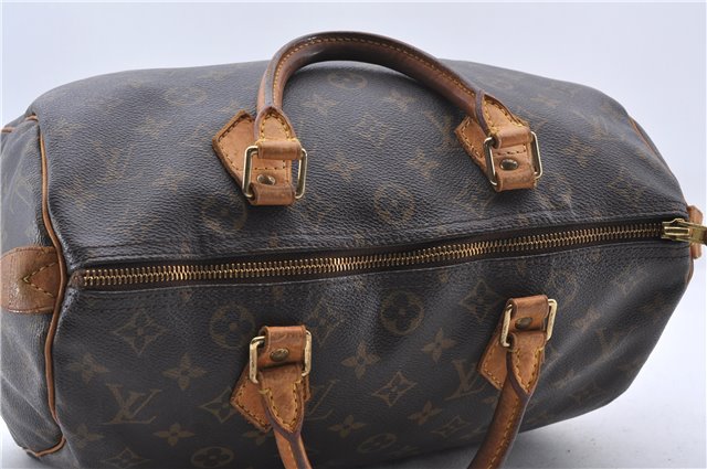 Authentic Louis Vuitton Monogram Speedy 30 Hand Bag M41526 LV 0322D