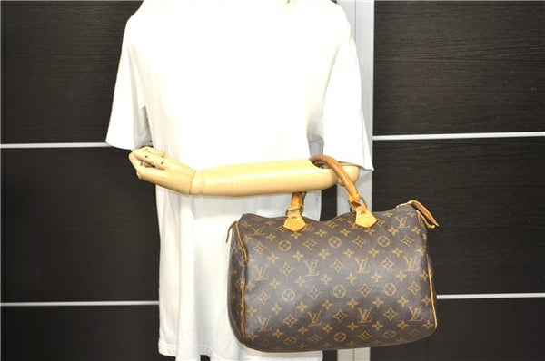 Authentic Louis Vuitton Monogram Speedy 30 Hand Bag M41526 LV 0322D