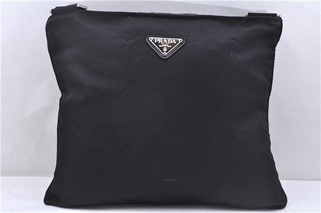 Authentic PRADA Nylon Tessuto Shoulder Cross Body Bag Purse Black 0322E