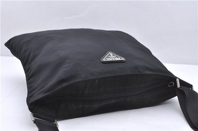 Authentic PRADA Nylon Tessuto Shoulder Cross Body Bag Purse Black 0322E