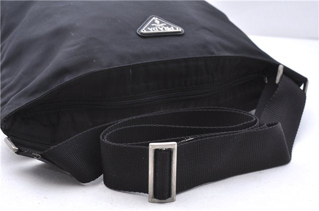 Authentic PRADA Nylon Tessuto Shoulder Cross Body Bag Purse Black 0322E
