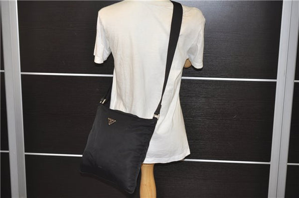Authentic PRADA Nylon Tessuto Shoulder Cross Body Bag Purse Black 0322E
