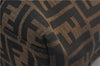 Authentic FENDI Zucca Vintage Shoulder Tote Bag Canvas Leather Brown 0323F