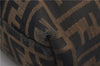 Authentic FENDI Zucca Vintage Shoulder Tote Bag Canvas Leather Brown 0323F