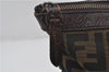 Authentic FENDI Zucca Vintage Shoulder Tote Bag Canvas Leather Brown 0323F