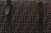 Authentic FENDI Zucca Vintage Shoulder Tote Bag Canvas Leather Brown 0323F