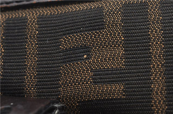 Authentic FENDI Zucca Vintage Shoulder Tote Bag Canvas Leather Brown 0323F