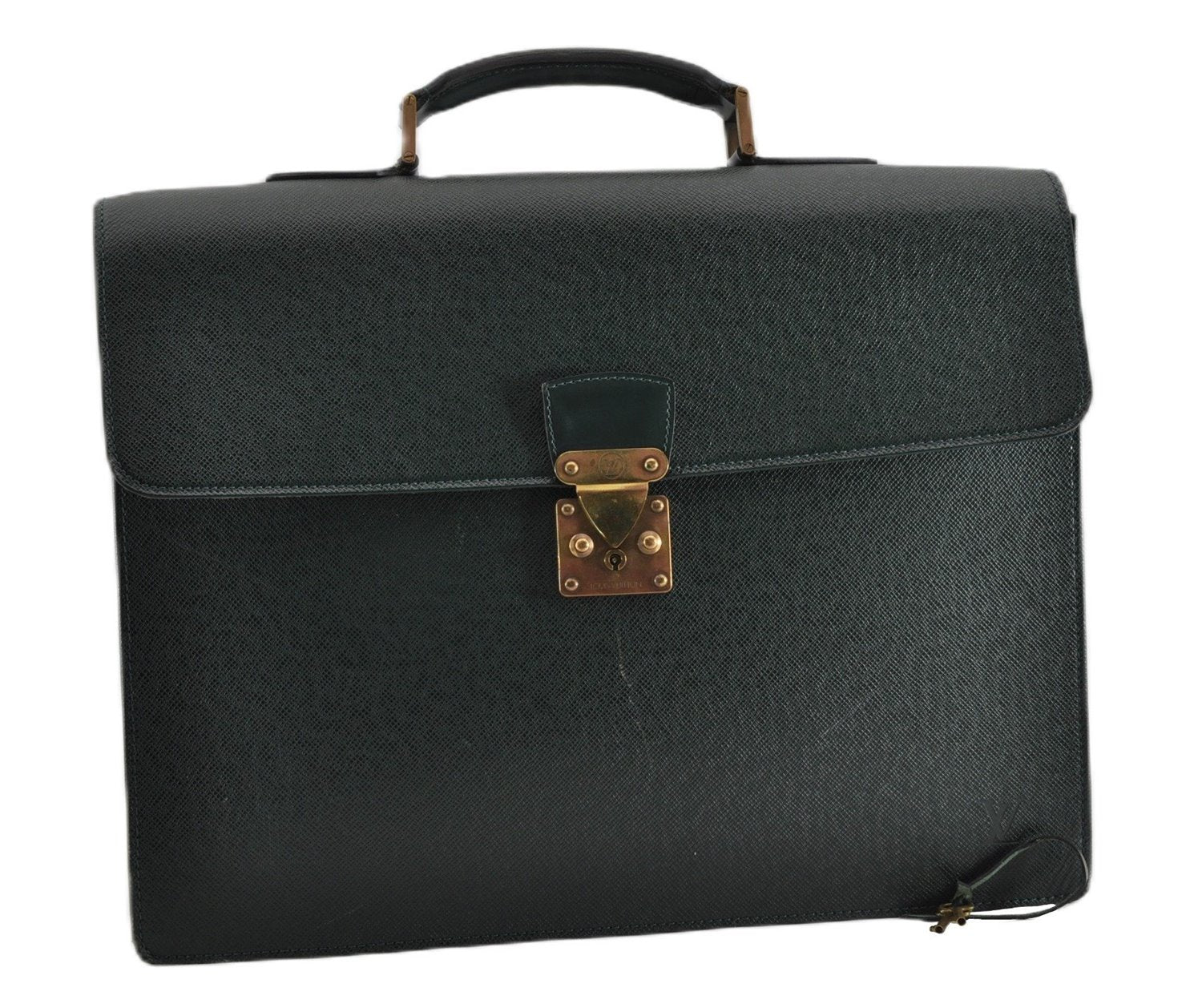 Auth Louis Vuitton Taiga Moskova Briefcase Business Bag M30034 Green Junk 0323G
