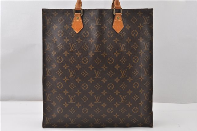 Authentic Louis Vuitton Monogram Sac Plat Hand Tote Bag M51140 LV 0324G