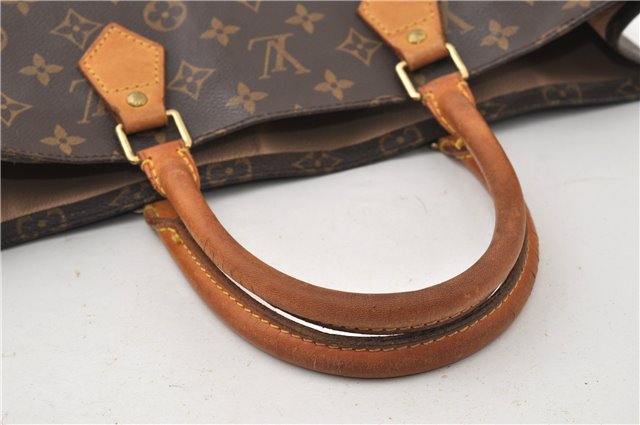 Authentic Louis Vuitton Monogram Sac Plat Hand Tote Bag M51140 LV 0324G