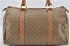 Authentic CELINE Macadam Blason Pattern Hand Boston Bag PVC Leather Beige 0326E