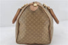 Authentic CELINE Macadam Blason Pattern Hand Boston Bag PVC Leather Beige 0326E