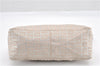 Authentic FENDI Zucchino Shoulder Bag Purse Canvas Leather Pink Beige 0326G