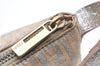 Authentic FENDI Zucchino Shoulder Bag Purse Canvas Leather Pink Beige 0326G