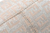 Authentic FENDI Zucchino Shoulder Bag Purse Canvas Leather Pink Beige 0326G