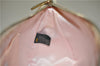 Authentic FENDI Zucchino Shoulder Bag Purse Canvas Leather Pink Beige 0326G