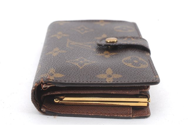 Auth Louis Vuitton Monogram Porte Monnaie Billets Viennois M61663 Wallet 0327D